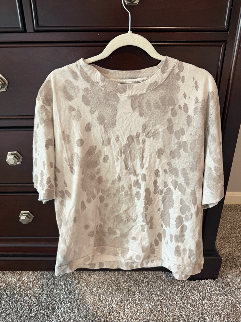 Abercrombie & Fitch Beige Spot Short Sleeve Tee
